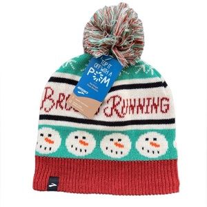 NWT Brooks Running Snowman Beanie